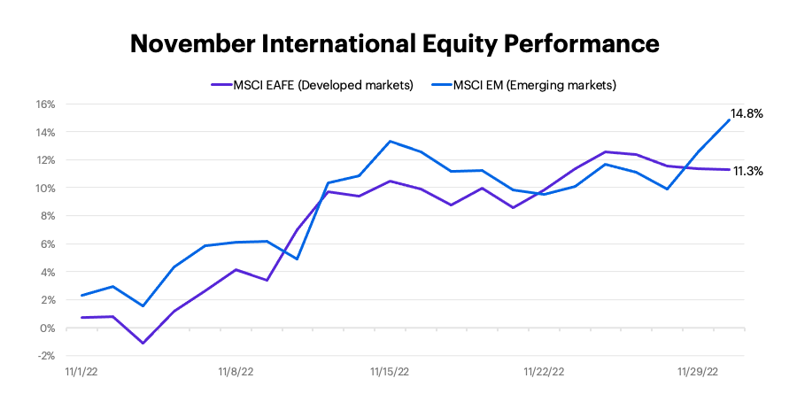 November 2022 international equity performance 