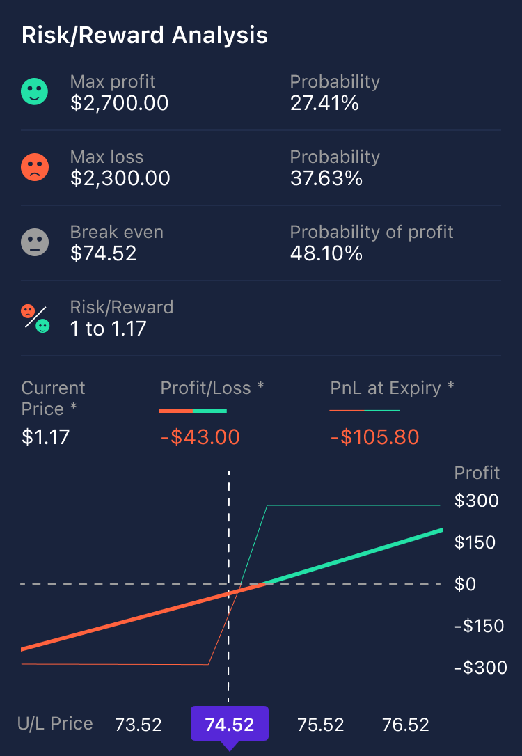 trading app showing stocks