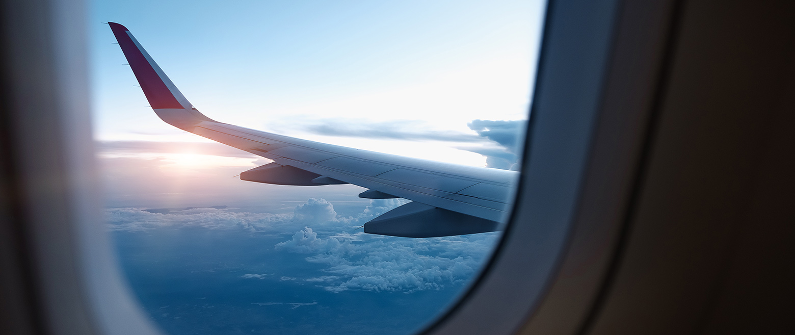 View from an airplane window