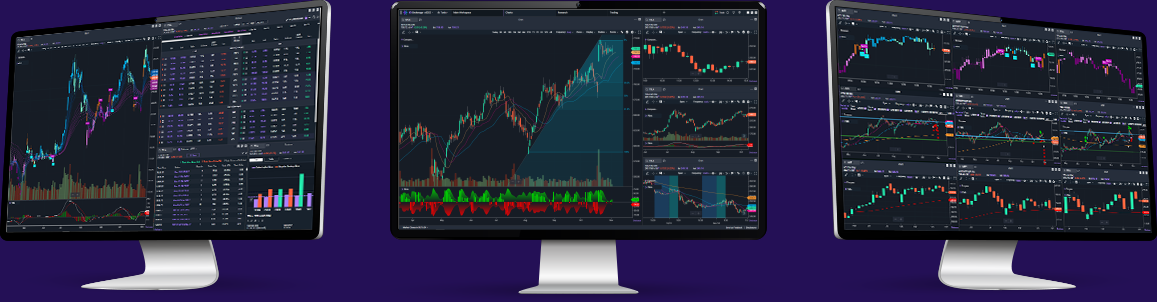 Customized Power E*TRADE Pro on triple monitors