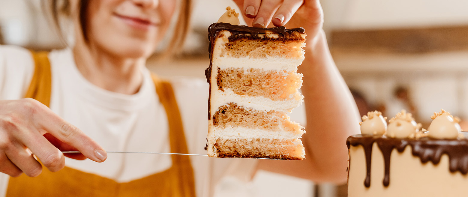 Picture of a sliced of cake