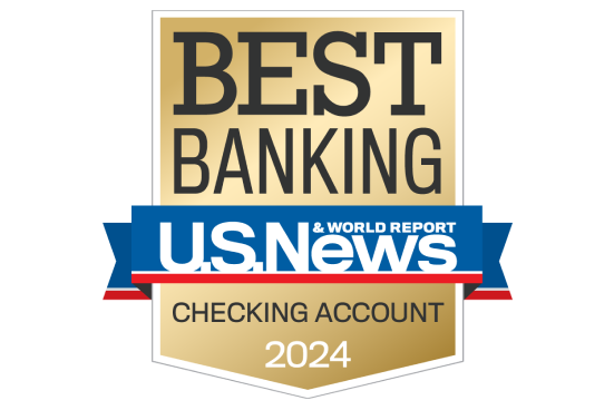 US News and World Report Best Checking Account 2024 Award Badge