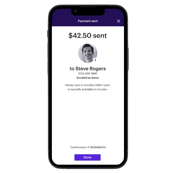 Enter and send your funds on the E*TRADE app
