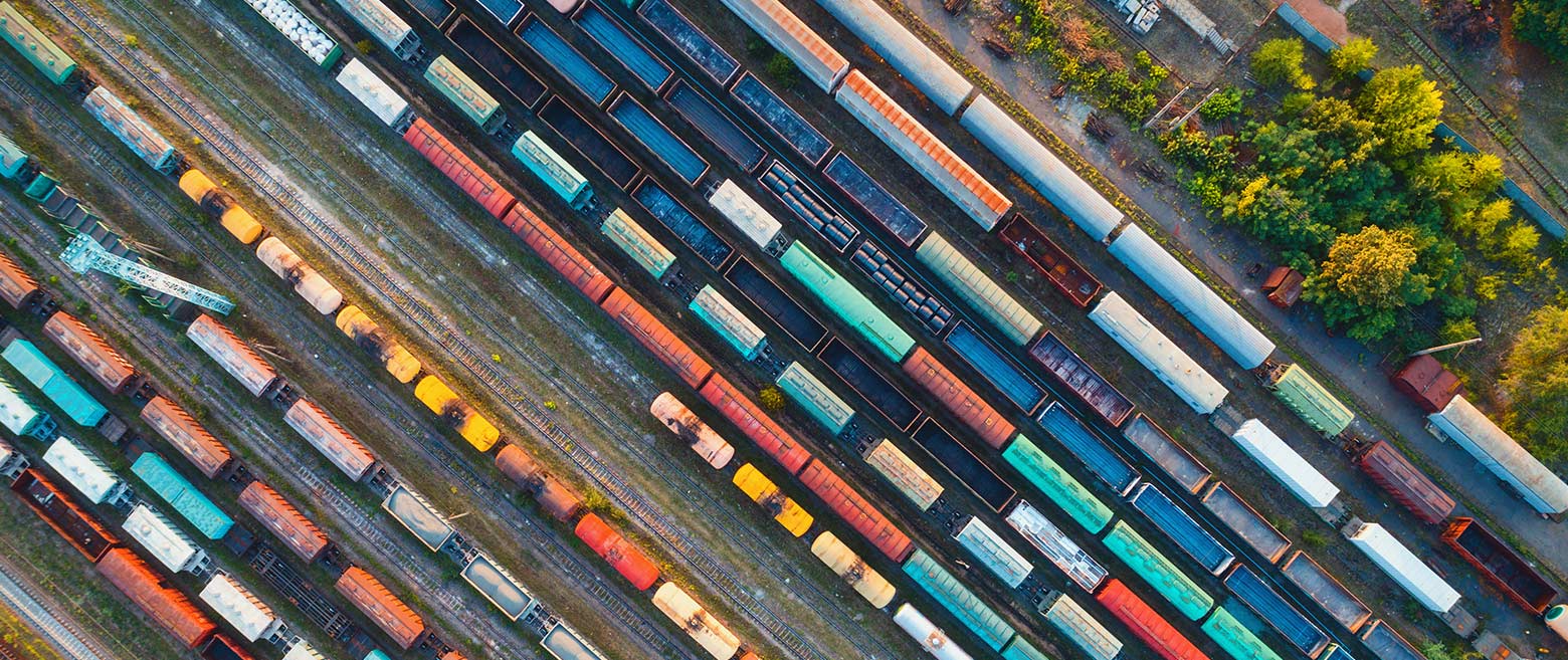 Trains on a track