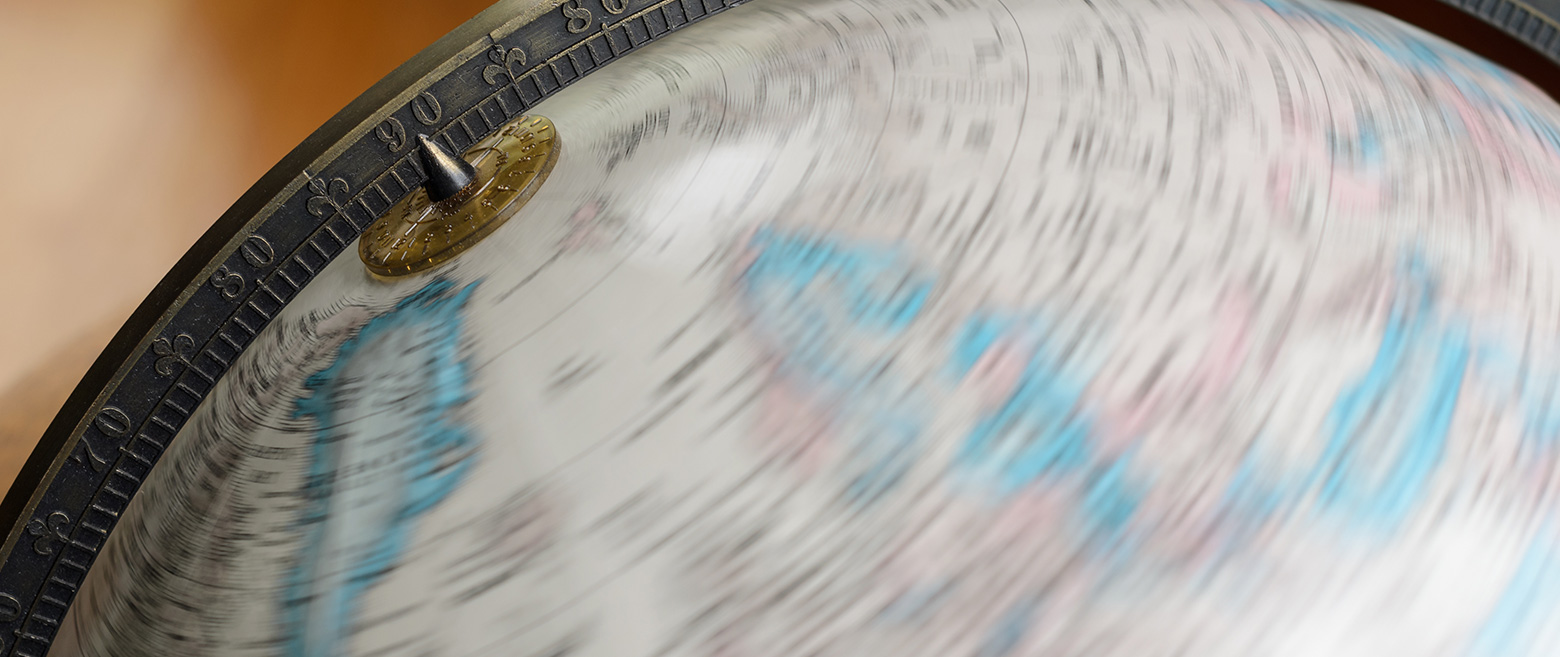 Spinning globe