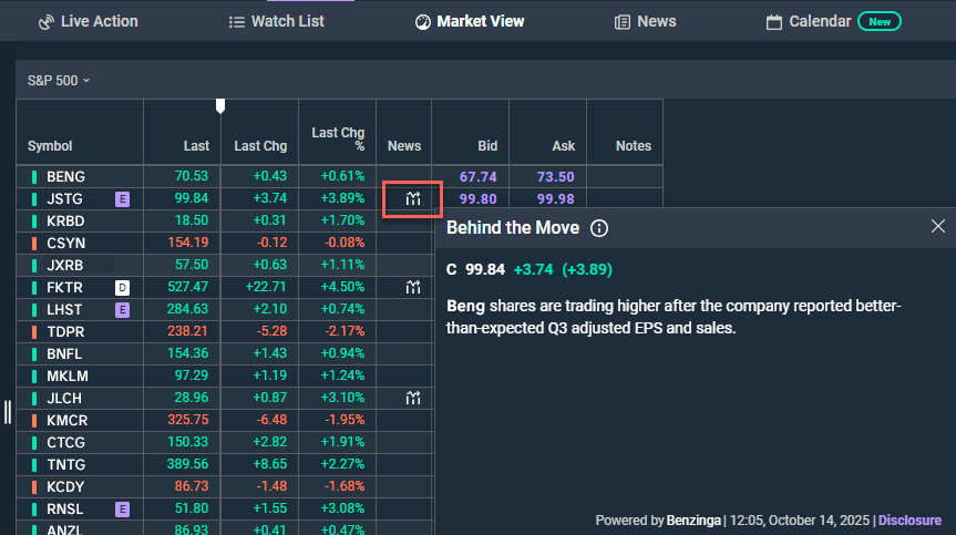 Screengrab of new column release