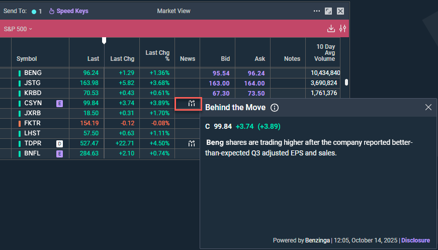 Screengrab of new column release