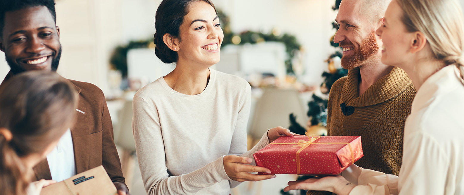 Woman receiving gift