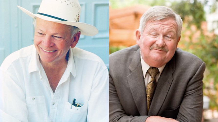 Historical photo showing E*TRADE's two founders William Porter and Bernard Newcomb