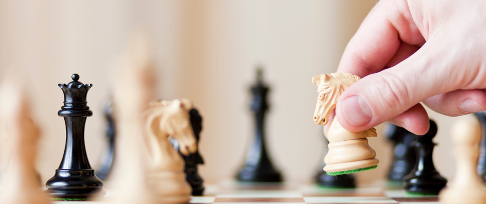 a person playing chess