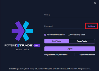 Screengrab of login screen update