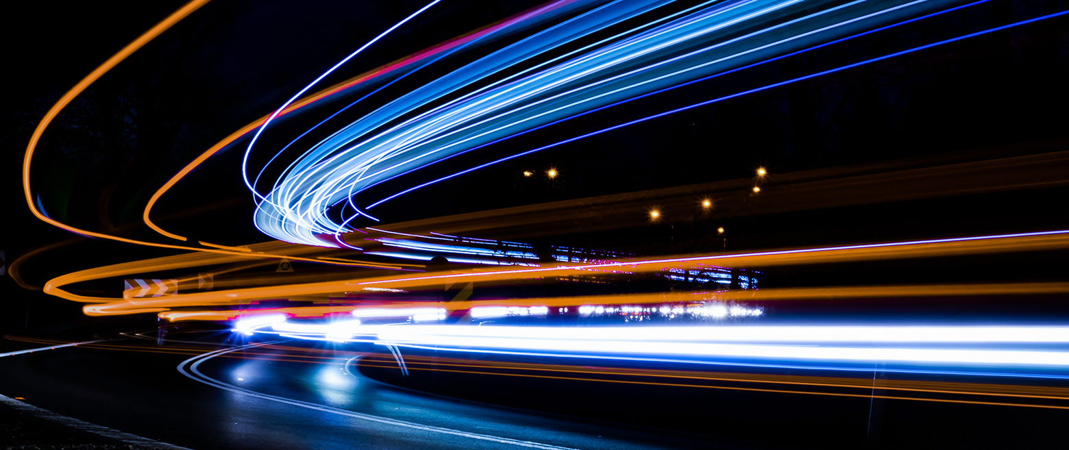 digital lights in a swish motion