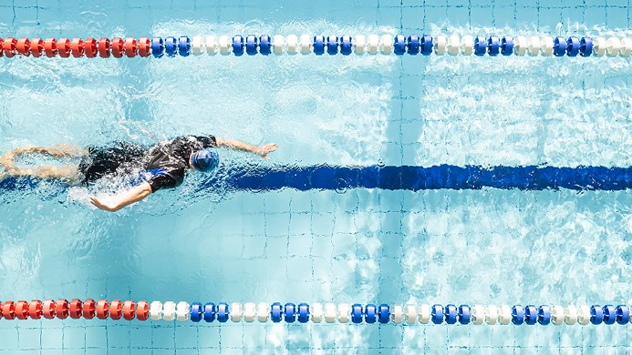 Swimmer doing freestyle