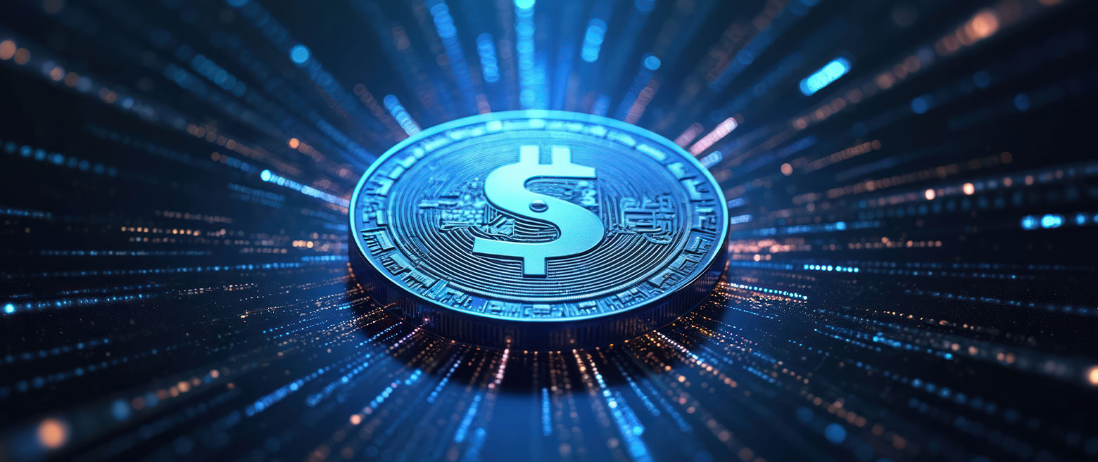 Physical coin with a dollar sign