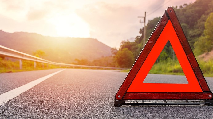Highway triangle risk symbol