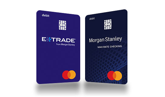 Debit cards available at E*TRADE