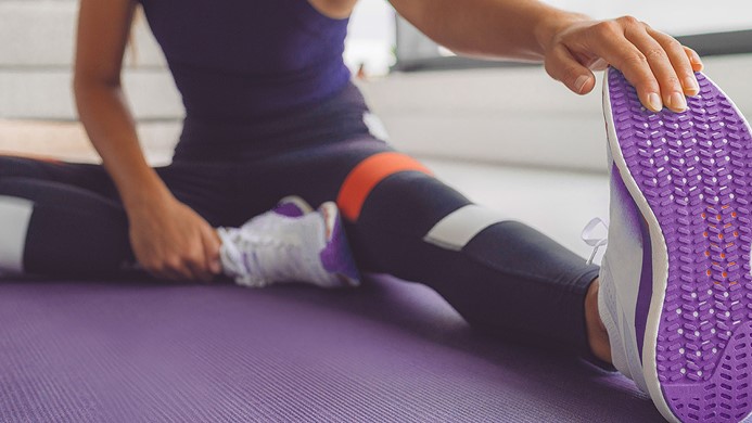 Woman stretching