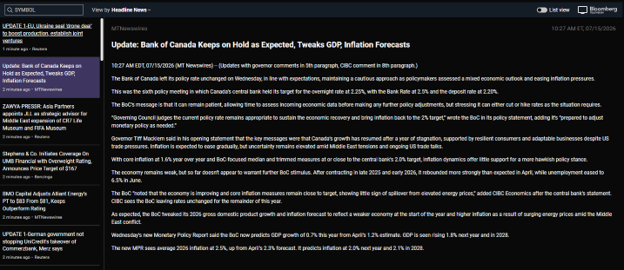 Screengrab of news enhancement
