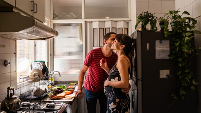 Couple in a kitchen